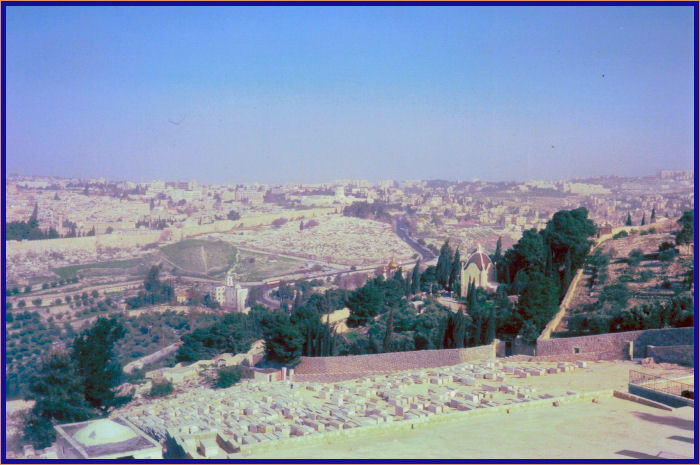 The domed building on the right is the Church of the Dominus Flevit